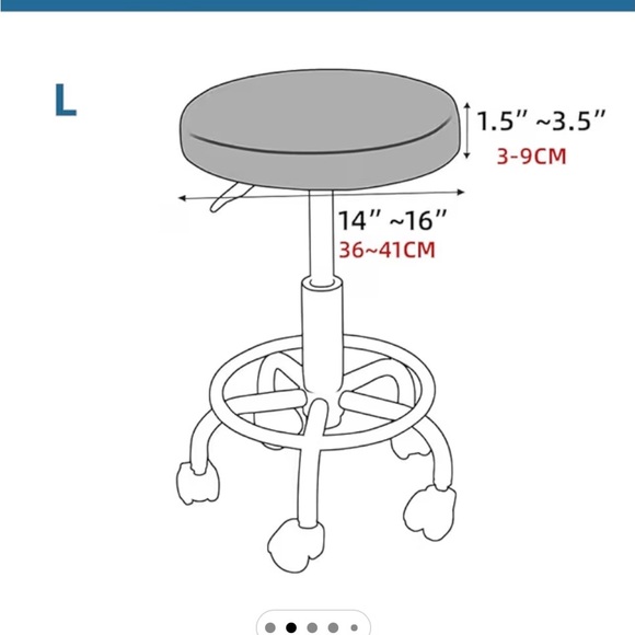 Beige Ribbed Round Stool Cover - Picture 3 of 3